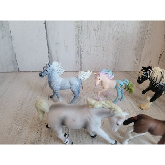 Horse variety unicorn fawn farm animal toy set figure mane run - Picture 3 of 7